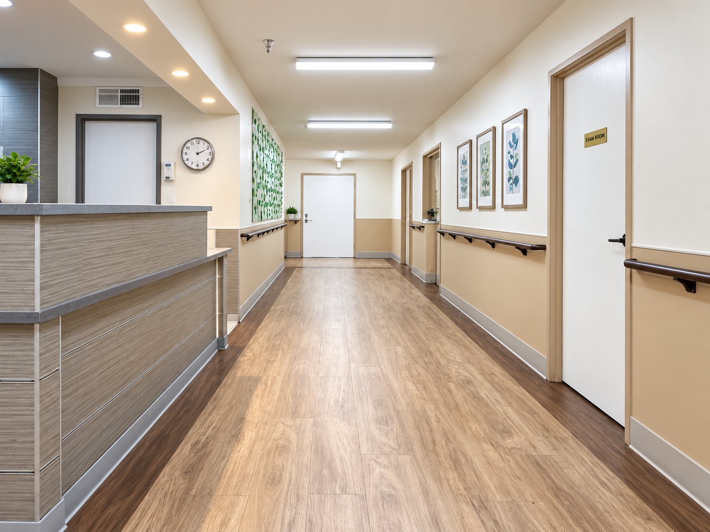 Bell Convalescent Hospital interior corridor